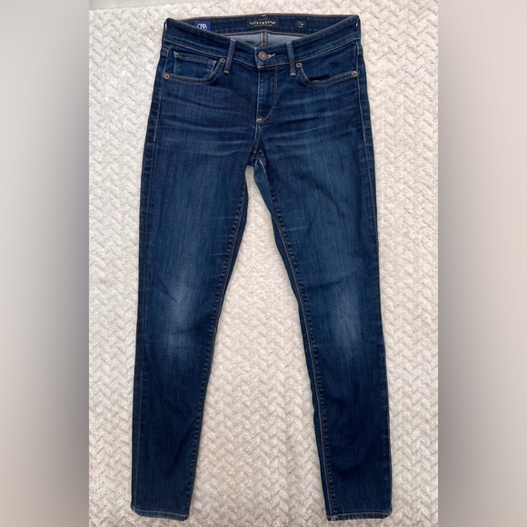 Lucky Brand Denim - Lucky Brand Dark Blue Indigo Wash Midrise Skinny Jeans Size 26 Classic EUC Denim